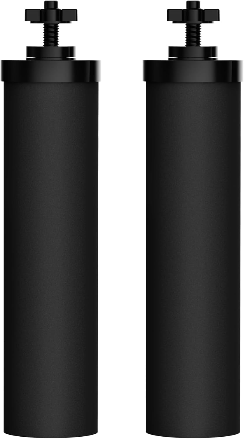 AQUACREST NSF/ANSI 42&372 Certified Water Filter, Replacement for Berkey® Gravity Water Filter System, Berkey® Black Purification Elements, Pack of 2