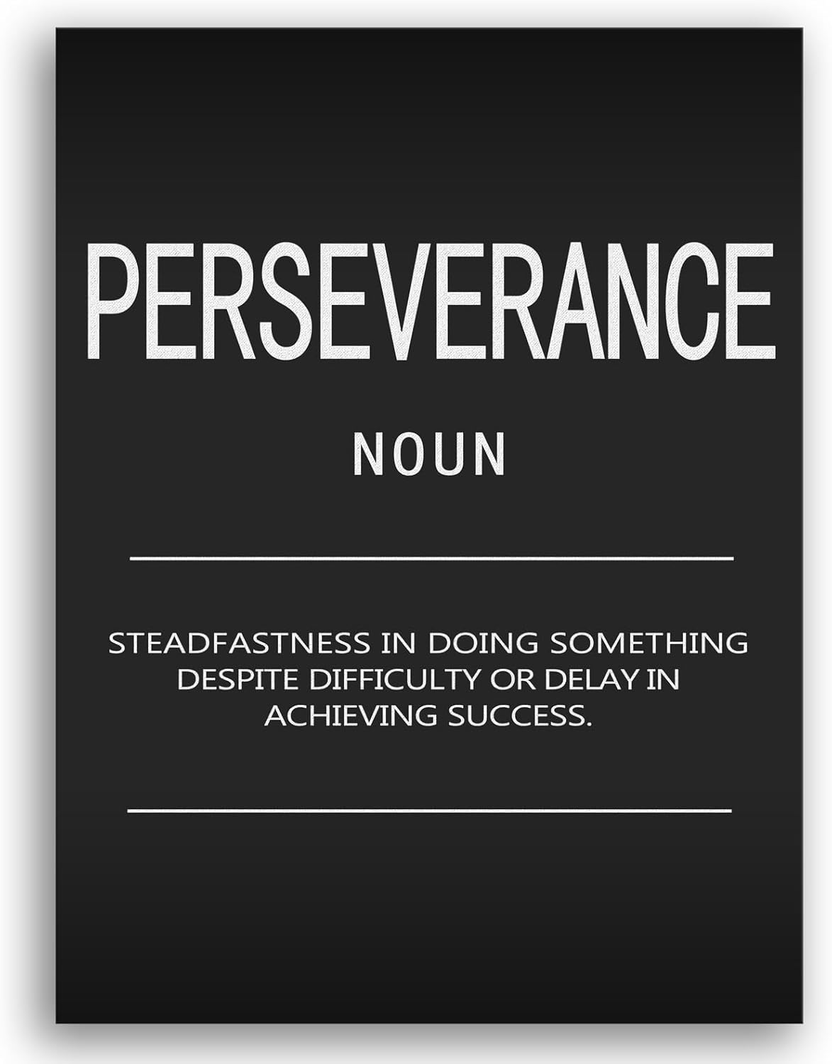 Perseverance Noun Posters Motivational Wall Art Inspirational Prints On Canvas Inspirational Painting Artwork Modern Inspiring Office Living Room Gym Decor Framed Ready to Hang[18" W x 24" H]