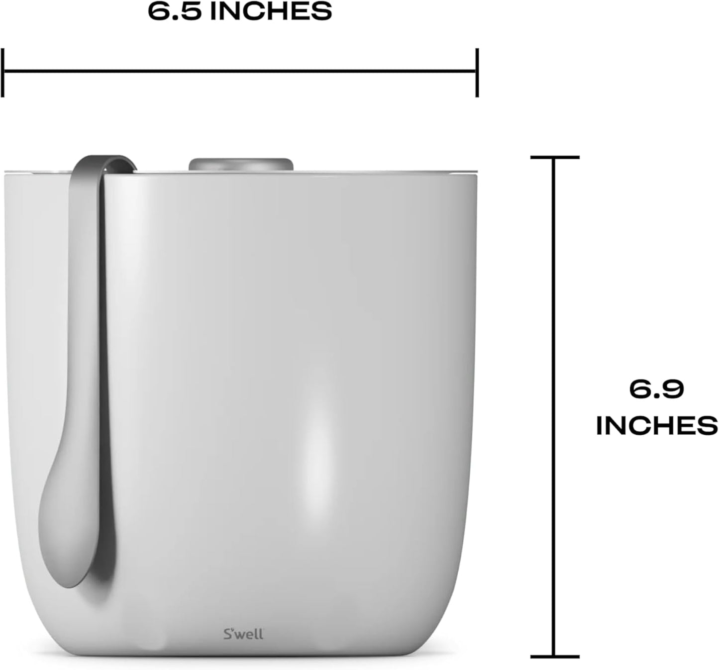 S'well Ice Bucket with Tongs, 68oz, Angel Food