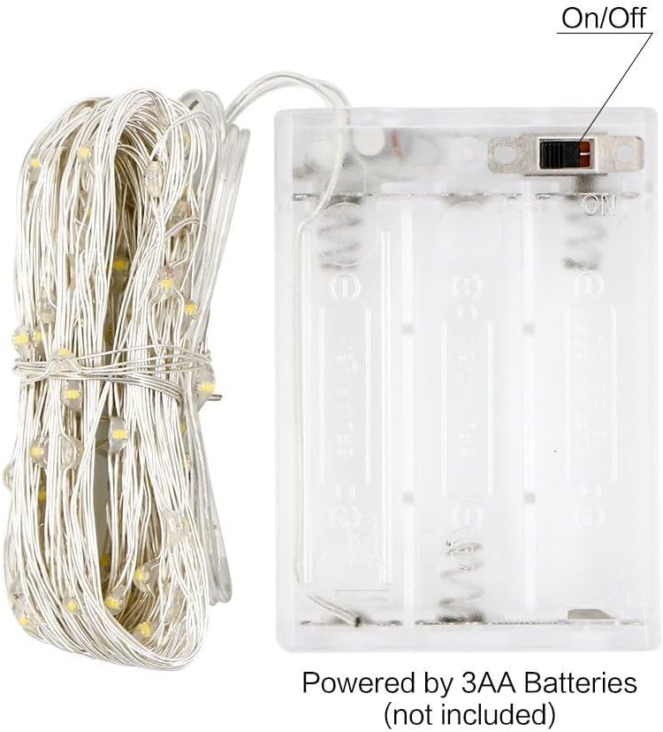 ANJAYLIA Fairy Lights, 4 Pack String Lights 10ft 30 LED Twinkle Lights for Wedding, Bedroom, Party, Christmas, White