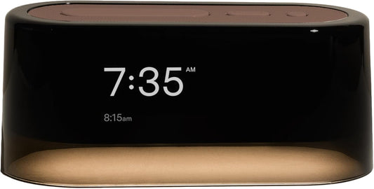 Loftie Alarm Clock with Sound Machine – Smart Alarm Clock with Light, White Noise, Bluetooth Speaker, Night Light Sound Machine, 100+ Sounds, Blackout Mode, No WiFi Mode, Optional Subscription -Coffee