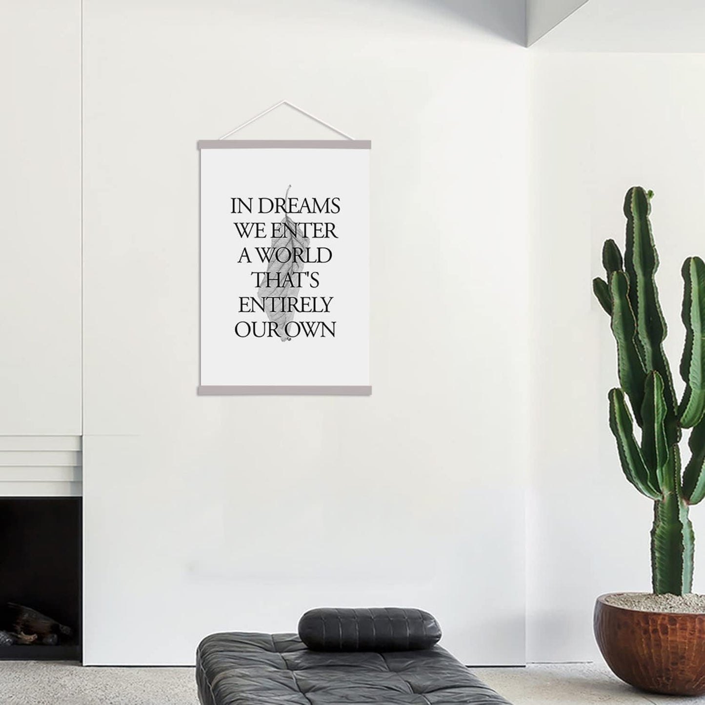 FALAMON Magnetic Poster Hanger Frame, 24x36 24x18 24x28 24x30 Solid Wood Magnetic Frame for Posters, Prints, Photos, Pictures, Maps, Scrolls, and Canvas Artwork (Grey, 24")