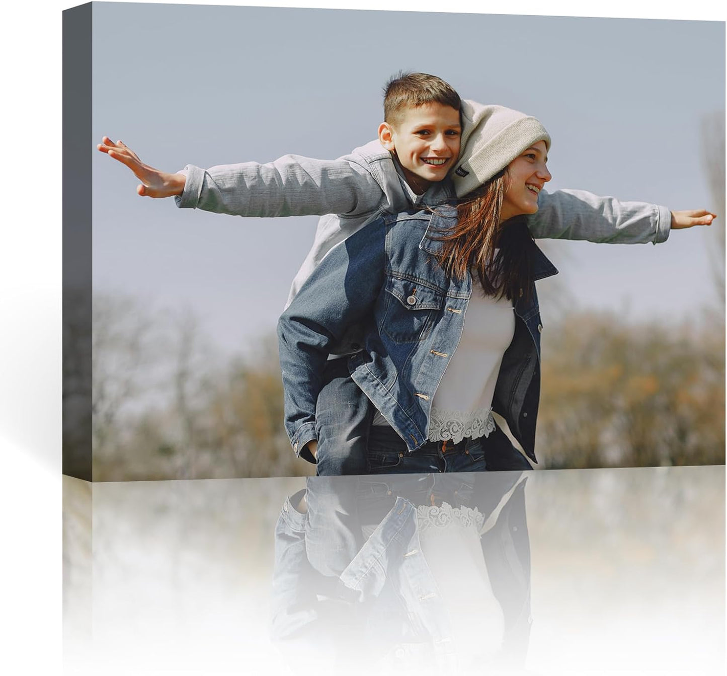 AIRUIXIO Custom Canvas Prints with Frame | Personalized Photo Canvas for Christmas Gifts | Ideal Family & Pet Wall Art Decor | Custom Canvas Wall Art 10x8Inch