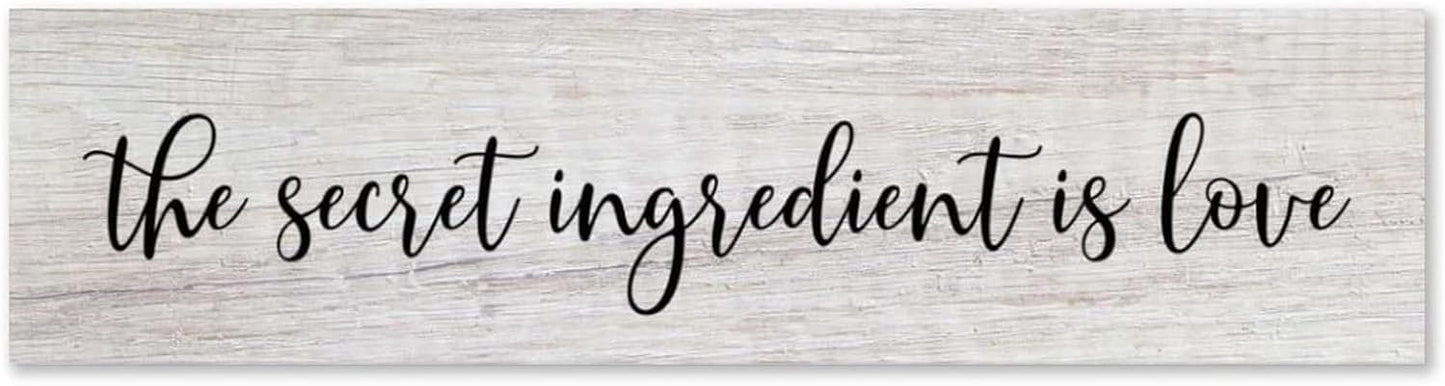 Generic Funny Wood Sign The Secret Ingredient is Love Rustic Wooden Hanging Sign Home Farmhouse Kitchen Wall Decoration 16 x 6 Inch