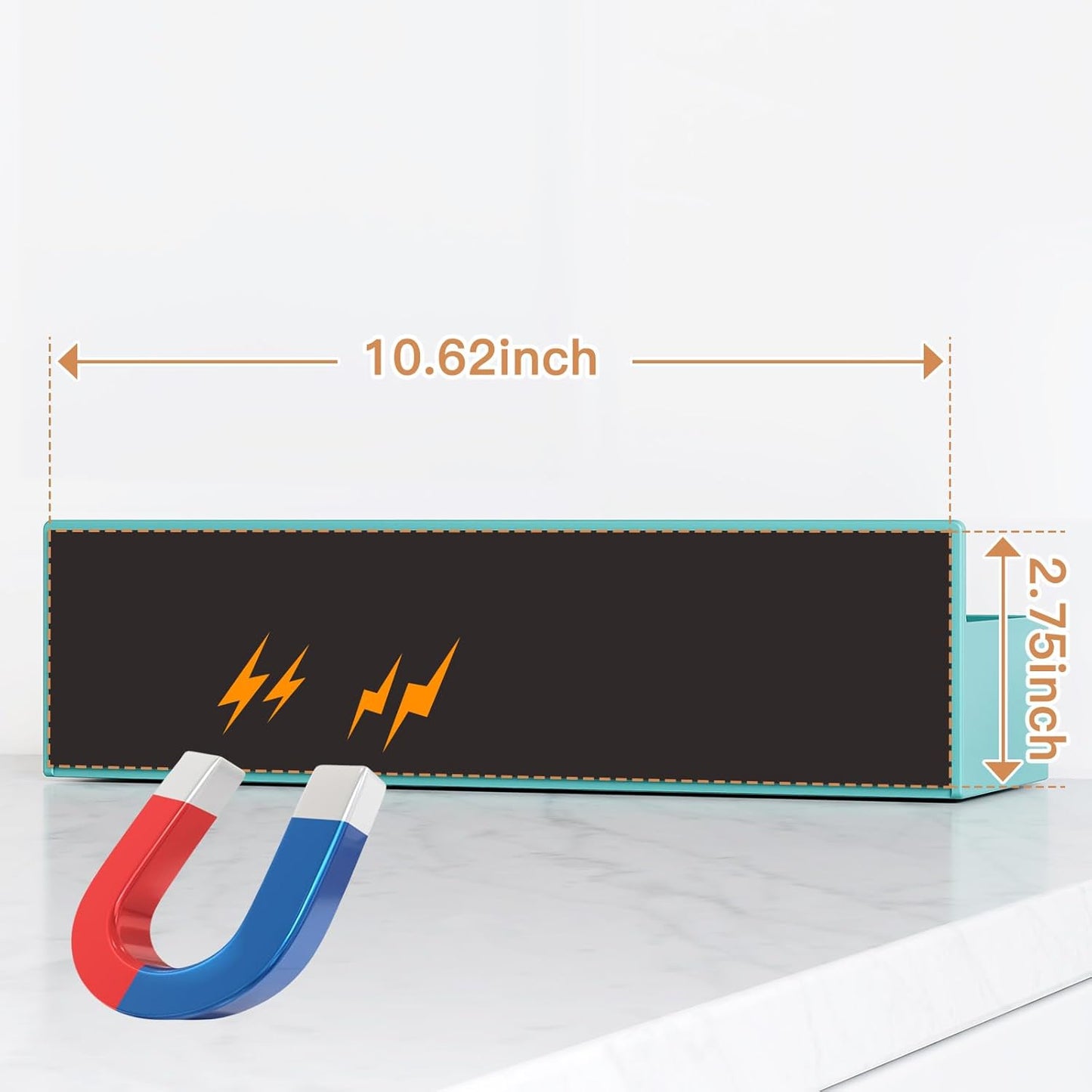 Magnetic Spice Rack for Refrigerator, Kitchen Organizer and Storage Shelf, Blue(2 Pack)