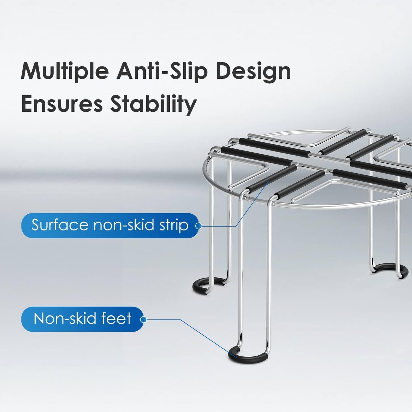 Waterdrop Water Filter Stainless Steel Stand, with Rubberized Non-Skid Feet, Replacement for Berkey® Water Filter System, King Tank Gravity-fed Water Filter System