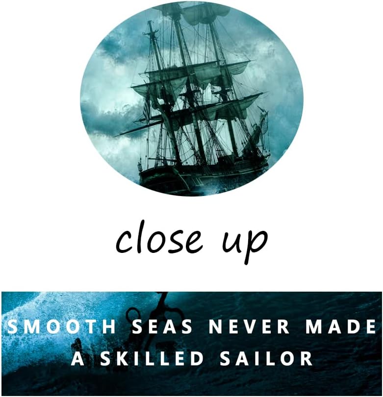 Motivational Wall Art Inspirational Canvas Poster Smooth Seas Never Made A Skilled Sailor Entrepreneur Quote Picture Home Office Decor Painting Framed and Stretched Ready to Hang [30''W x 40''H]