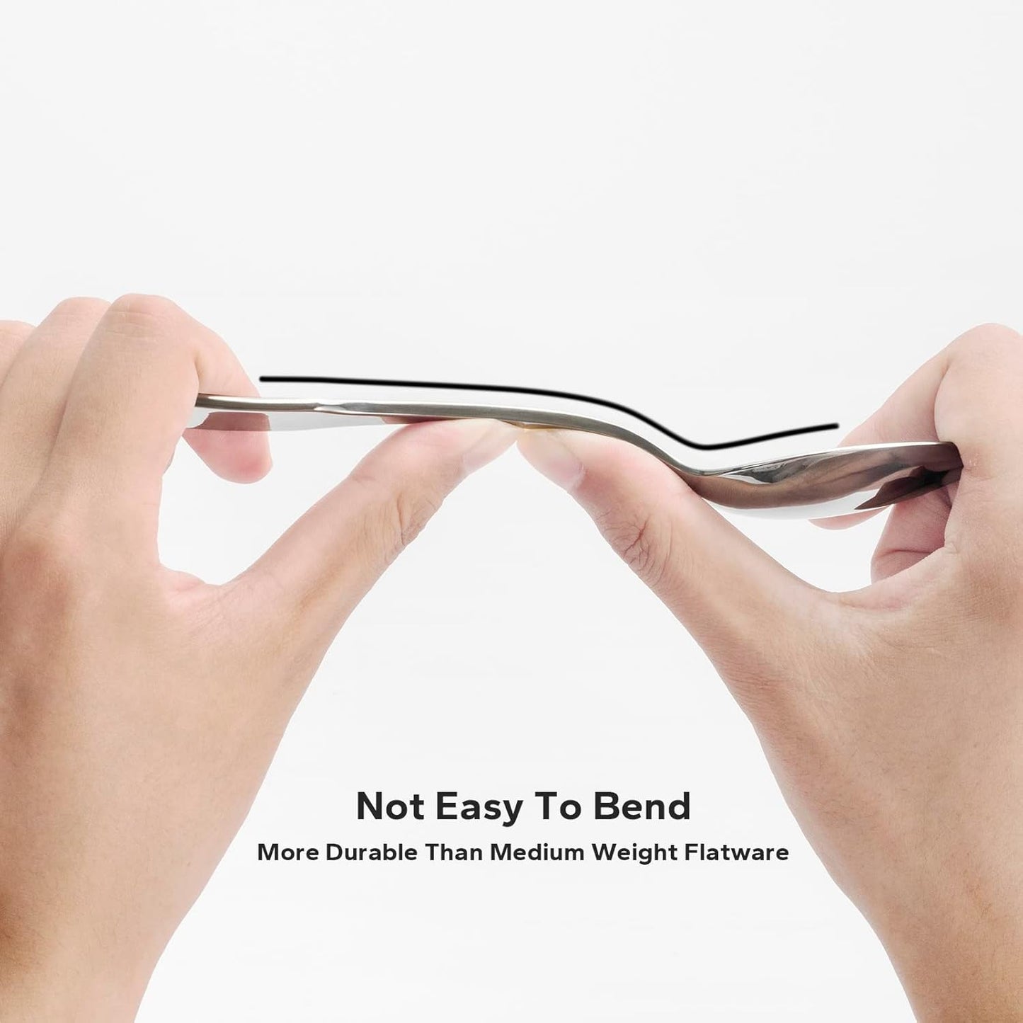 Alata Kate 24-Piece Silverware Set with Steak Knife, Stainless Steel Flatware Set Service for 4, Mirror Polished Cutlery Set Dishwasher Safe