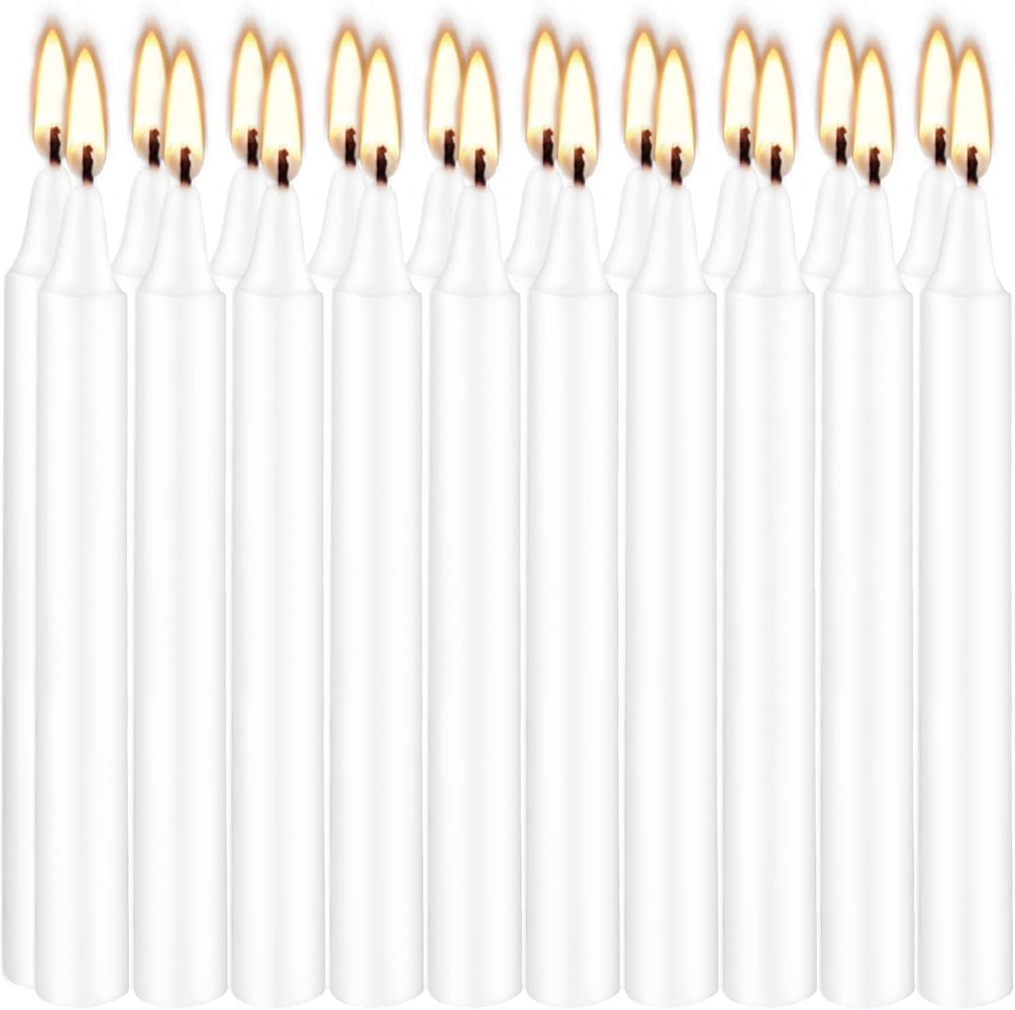 White Candles Set of 40, 4" White Spell & Chime Candles, Unscented Mini Taper Candle for Witchcraft, Wiccan Altar, Magic Tools, Rituals, Prayer, Meditation and Christmas Party Decoration