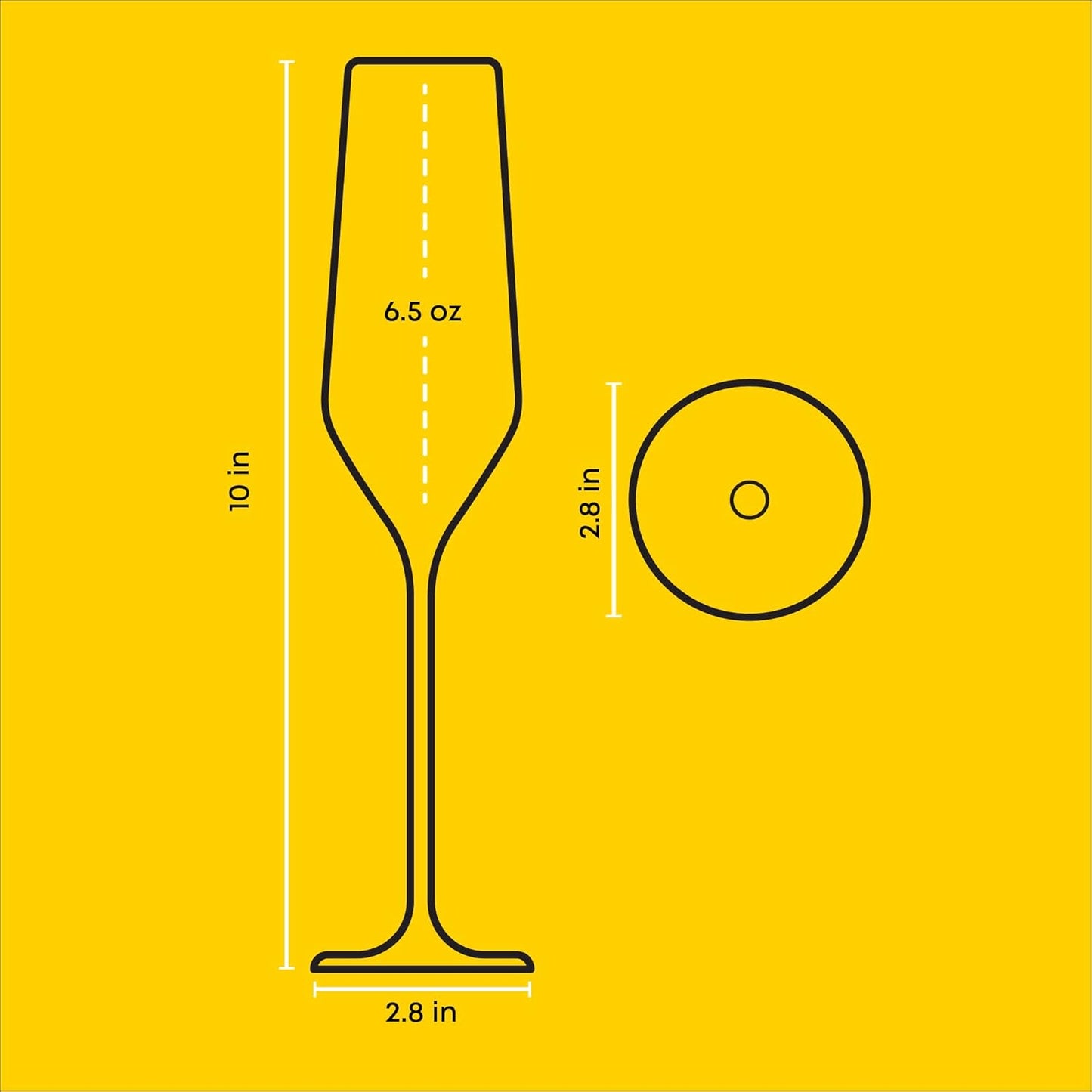 JoyJolt Champagne Glasses Layla Collection, Set of 4 – 6.7 oz Elegant Crystal Stemmed Champagne Flutes for Prosecco, Sparkling Wine, Mimosas, Cocktails, Weddings, Anniversaries, Parties