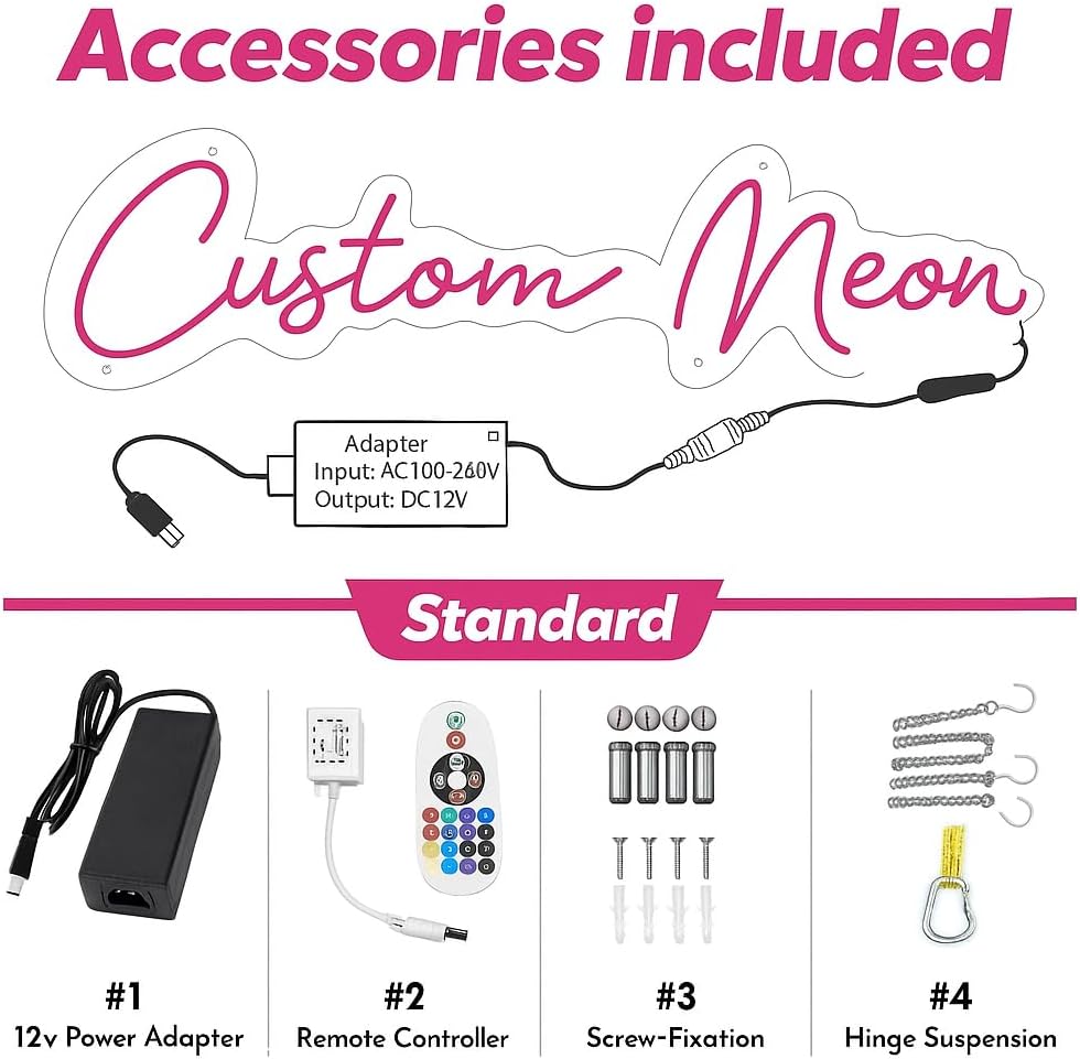 Custom UV Printed Logo Neon Sign - Personalized Business LED Name Light for Salon, Shop, Bar, Office, Nails, Beauty Studio Wall Decor Grand Opening