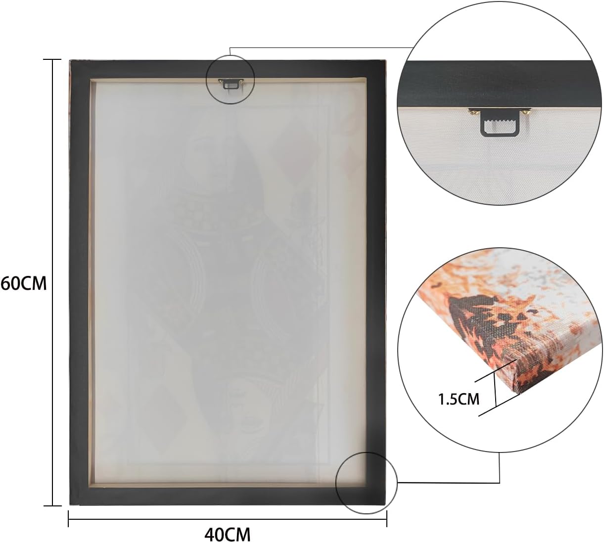 Poker Canvas Wall Art Print King of Hearts Game Room Wall Art Print Wall Decor Prints Poster With Framed