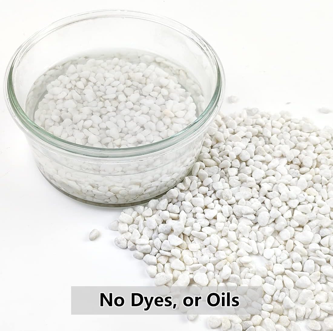 5LB Succulent and Cactus Gravel Pebbles, 1/5 Inch White Natural Decorative Polished Stones, River Rocks for Plants, Vases, Aquariums, Terrarium and Outdoor Gardening