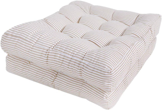 Tiita Chair Cushions 22"x22" Square Windows Pad for Adults Seating Pillows Set of 2, Beige