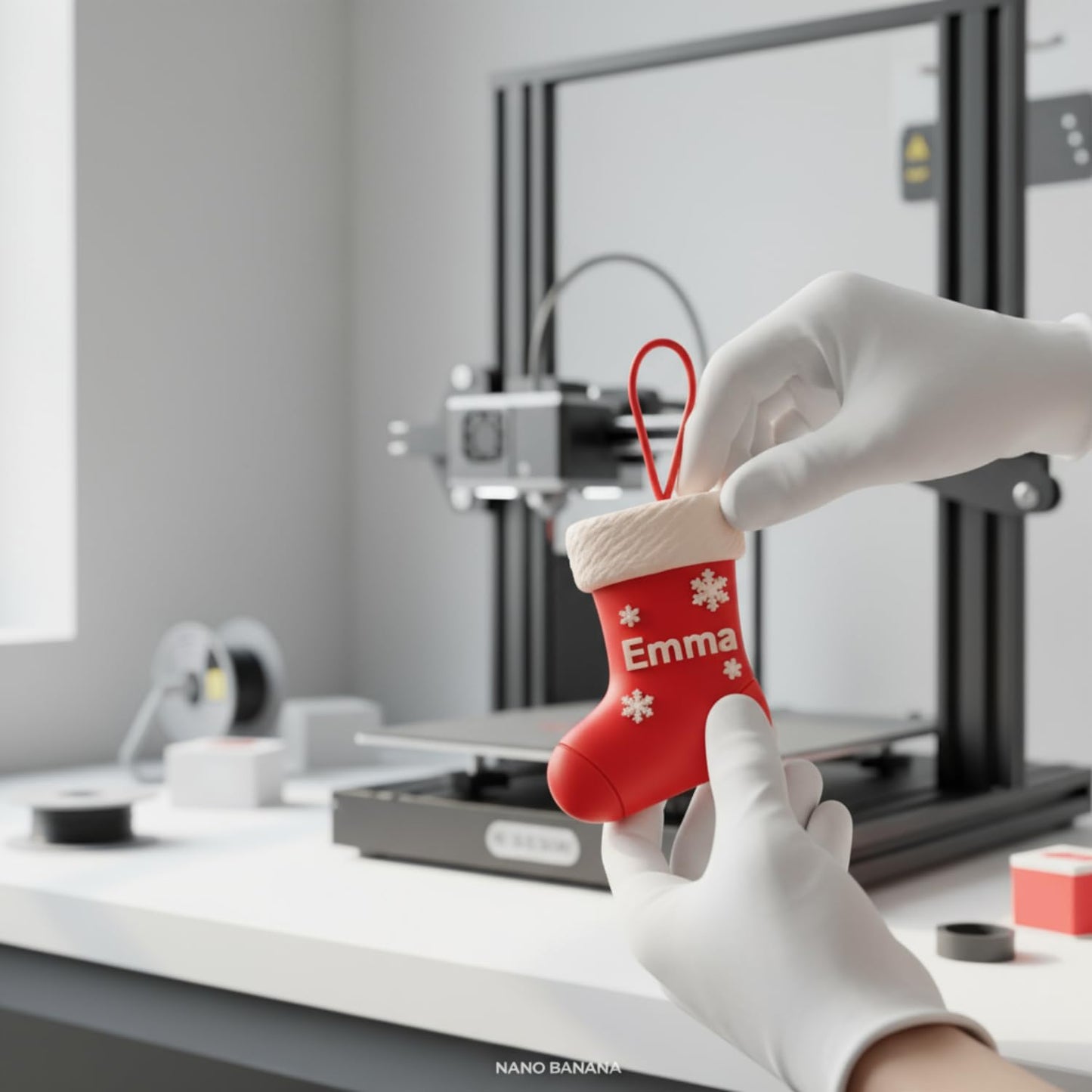 Personalized Christmas Stocking Ornament with Custom Name - 3D Printed Holiday Decor for Tree - Unique Keepsake Gift for Family, Kids, Pets - 2025 Christmas Decoration (best)