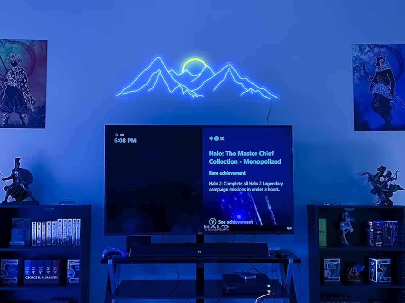 Mountain Neon Sign Mountain led sign Wall Art 25" Sunrise&Sunset Neon Sign Mountain Led Neon Light Sign Bedroom Office Livingroom Hotel Decor Birthday Xmas Gift