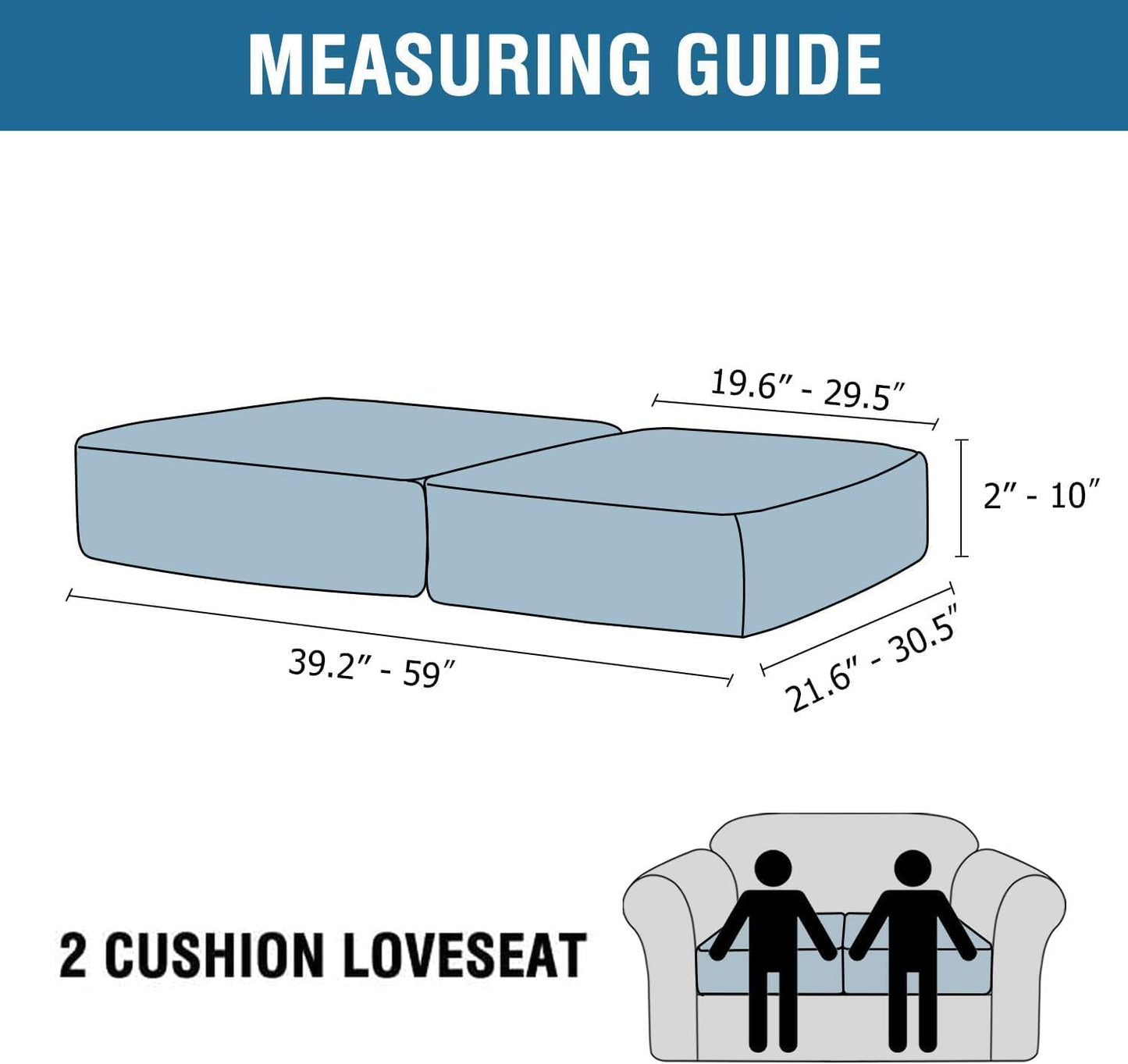 H.VERSAILTEX Velvet Stretch Couch Cushion Cover Plush Cushion Slipcover for Chair Loveseat Sofa Cushion Furniture Protector Seat Cushion Sofa Cover (2 Piece Medium Sofa Cushion Covers, Taupe Striped)