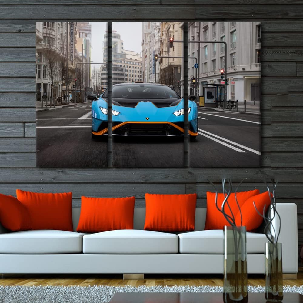TUMOVO Canvas Wall Art for Living Room Cool Sports Car Large Wall Art Hypercar Modern Artwork Contemporary Home Decor Super Car Print On Canvas Ready to Hang for Teen Boys Bedroom Office 60" Wx40 H