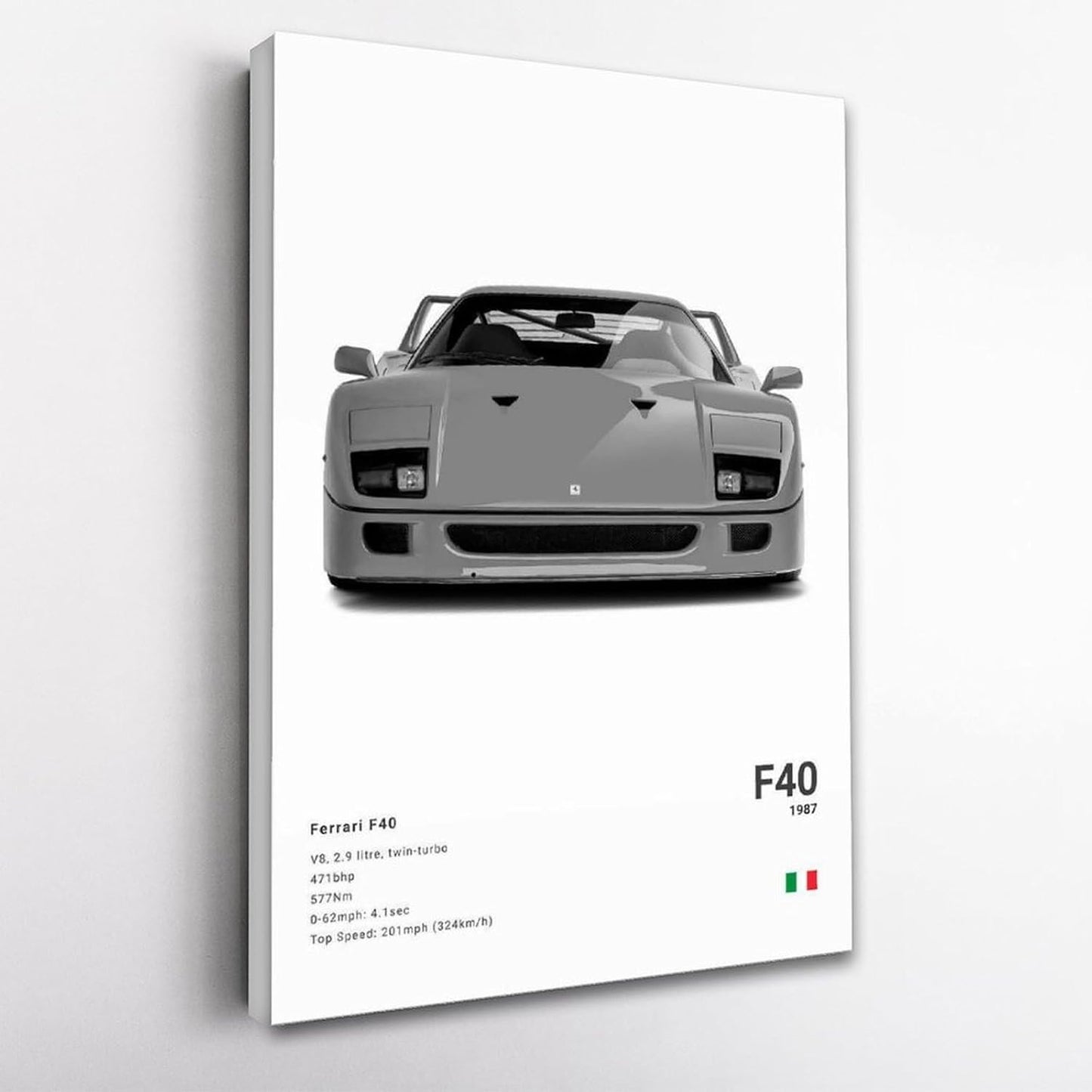 Farrari Car Posters For Walls Vintage Racing Car Canvas Prints For Home Decor Office Decor CFrame-style 24x36inch(60x90cm)