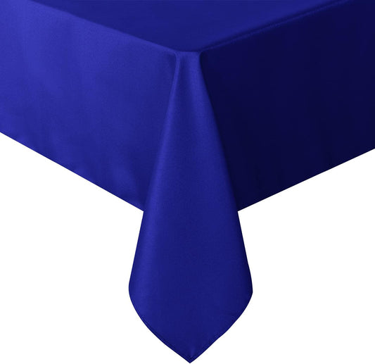 sancua Rectangle Tablecloth - 70 x 120 Inch - Stain and Wrinkle Resistant Washable Polyester Table Cloth, Decorative Fabric Table Cover for Dining Tables, Buffet Parties and Camping, Royal Blue
