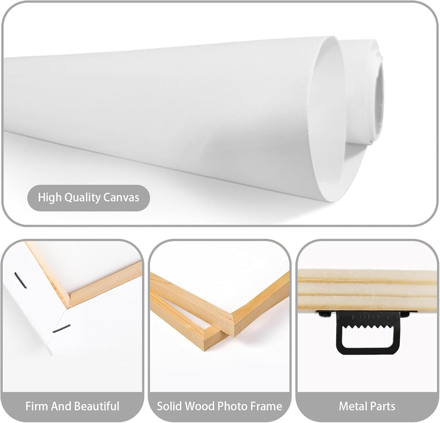 Canvas Prints With Your Photos, Custom Poster On Canvas Customized Canvas Prints with Your Photos Gift for Living Room, Bedroom, Friend，Lover, Wedding Pet Baby Family Photo Framed Wall Art 8×12