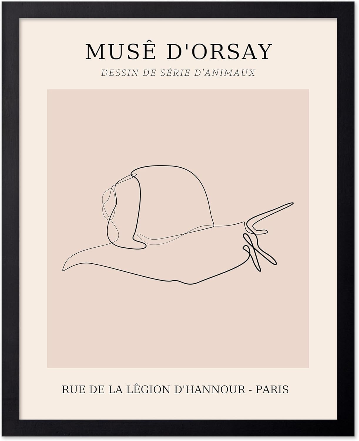 Poster Master Vintage Poster - Retro One Line Snail Drawing Print - Snail Line Art - Minimal Gift for Men, Women, Animal Lover - Abstract Wall Decor for Home, Office, 18x24 Unframed Wall Art