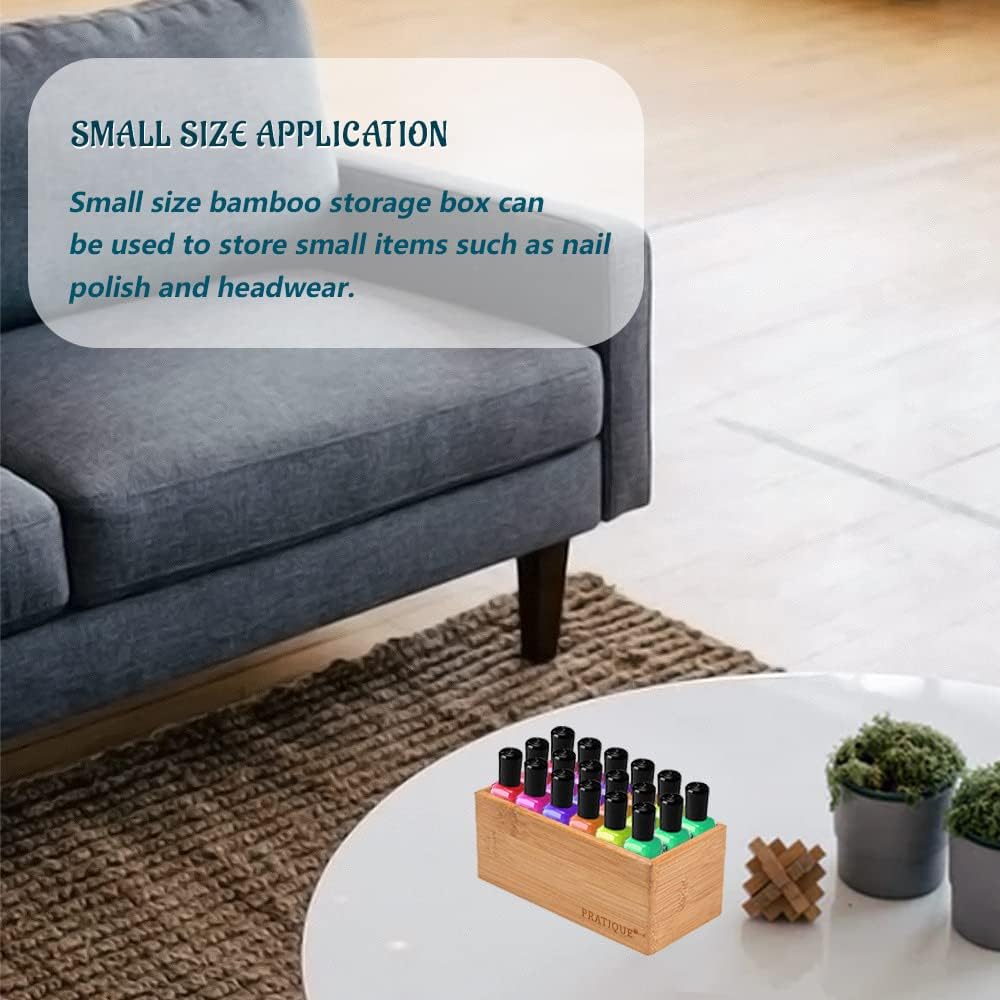 Bamboo Drawer Organizer - Kitchen Utensil Organizer Silverware Tray Cutlery Holder，Office Desk Supplies and Accessories (5.9x3x2.6 inch)