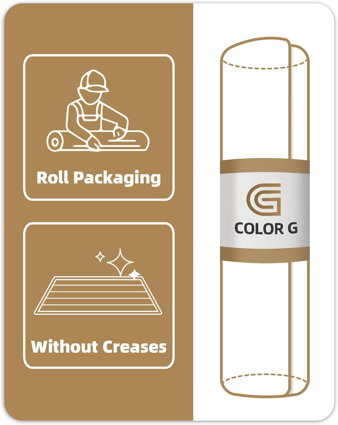 Color&Geometry Front Door Mat Indoor 48"x72", Ultra Non Slip Rubber Backed Dirt Trapper, Low Profile Thin washable, Easy Clean Entry Entryway Rug Door Mat Indoor Entrance, Khaki (Rolled-up NO Creases)