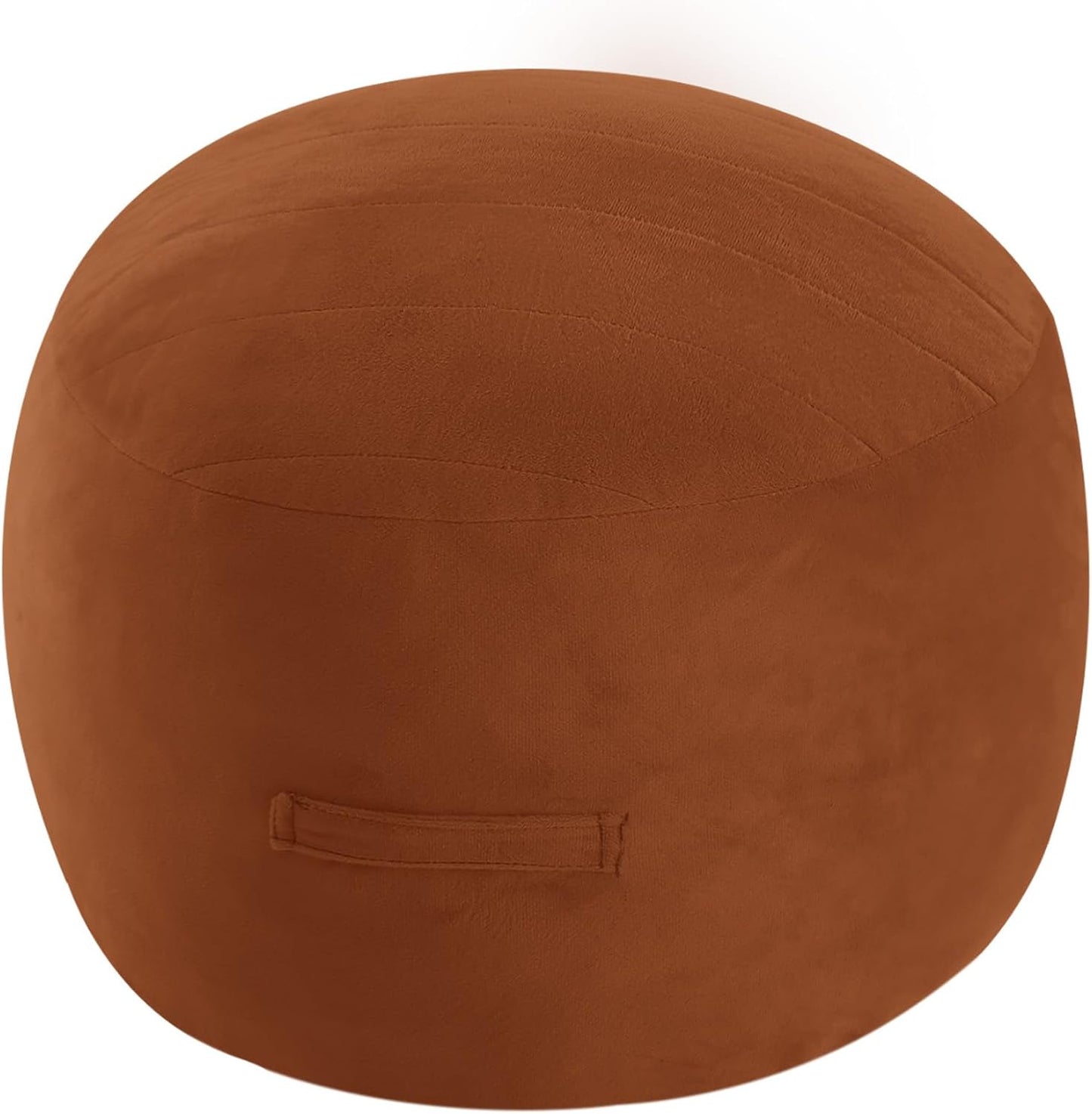MeMoreCool Round Stuffed Pouf Ottoman Foot Rest, Floor Pouf Foot Stool with Soft Foam Chunk Filling, Small Round Ottoman Footstool Circle Footrest for Living Room, Coffee