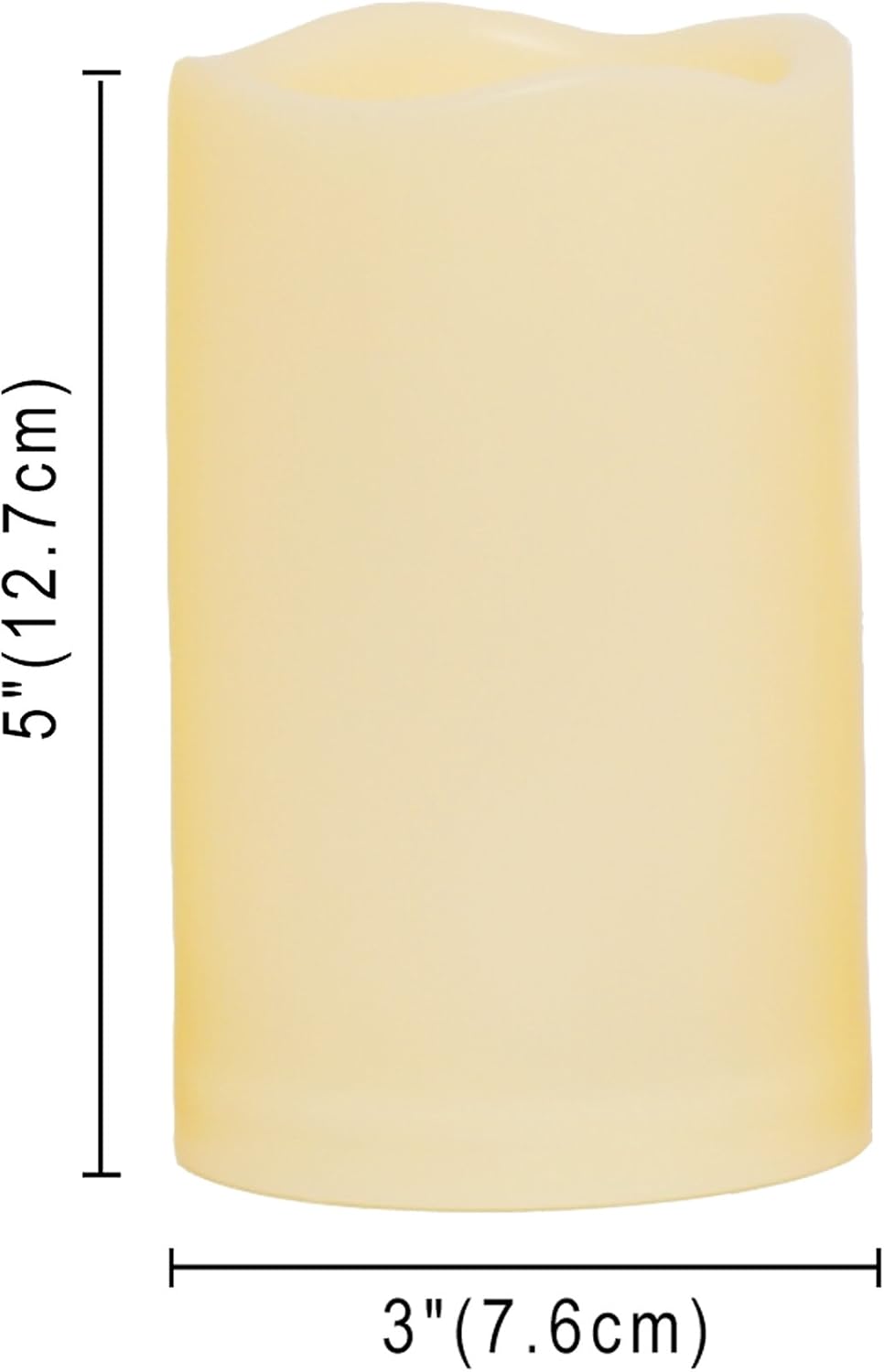 CANDLE CHOICE Waterproof Outdoor Battery Operated Flameless Candles with Remote Timer Plastic Flickering Fake Electric LED Pillars for Lantern Garden Wedding Christmas Decorations 3x5 Inches 2 PCS