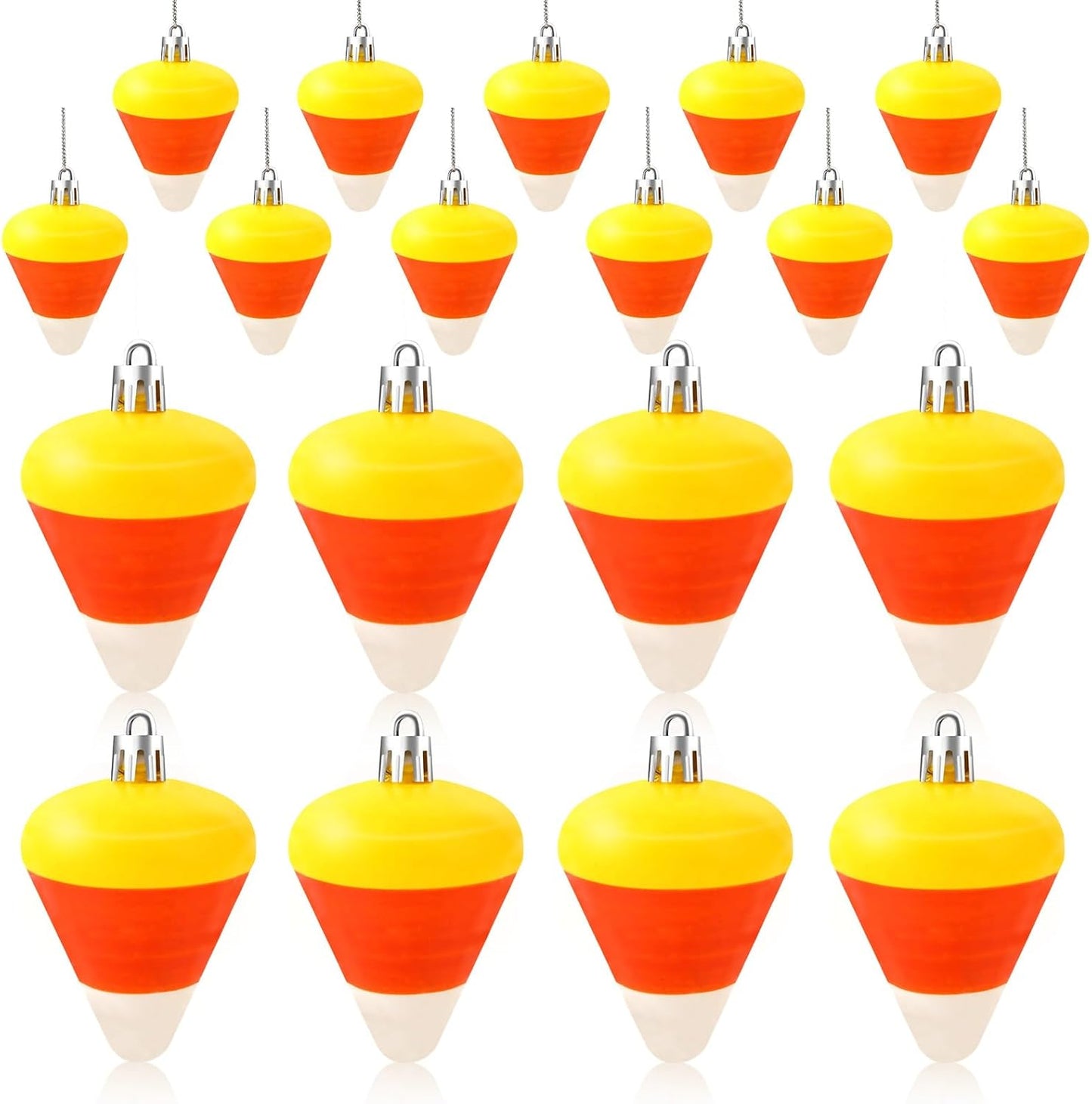 JULMELON 24Pcs Halloween Hanging Ornaments Candy Corn Decorations Halloween Tree Decoration Candy Corn Ornaments for Home Party Decor