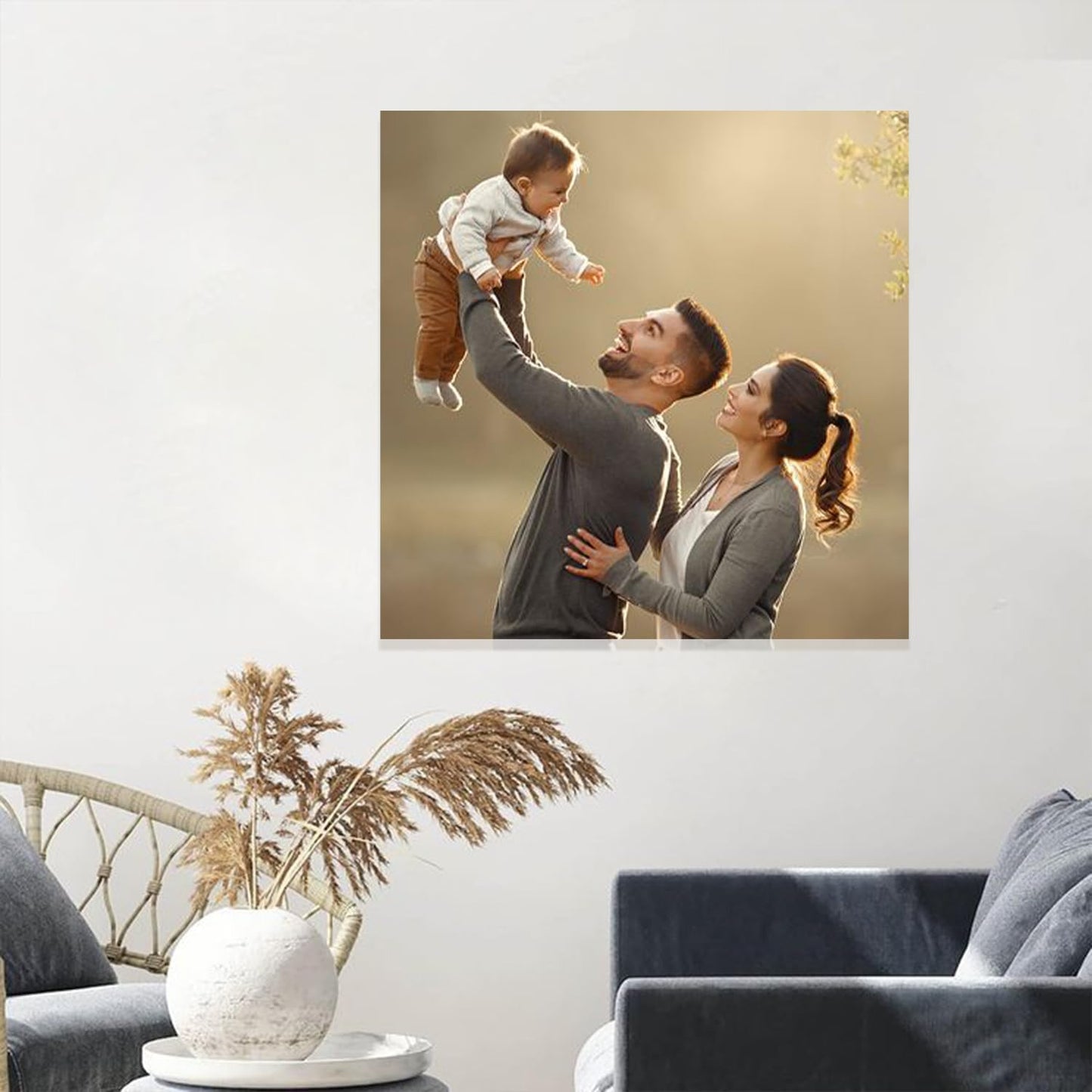 Personalized Custom 30''x30'' Canvas Prints with Your Photo/your Image Large Wallart Wall Decor for Bedroom Dining room Living room Children's room(Unframed)
