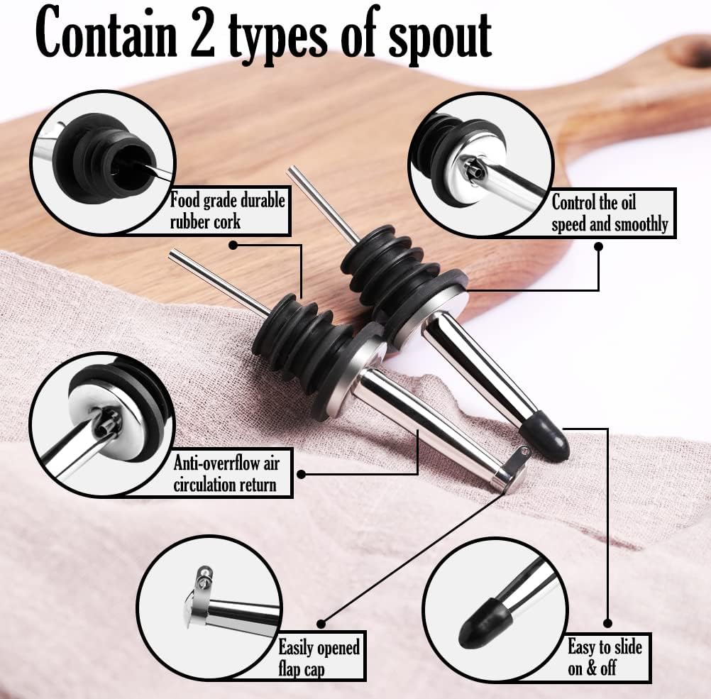 Sweejar Ceramic Olive Oil Dispenser Bottle, Opaque Oil Cruet Protects Oil to Reduce Oxidation, Suitable for Oil, Vinegar, Coffee Syrups & Other Liquids, Pack of 1, 15.5 Fl Oz (Gradient Red)