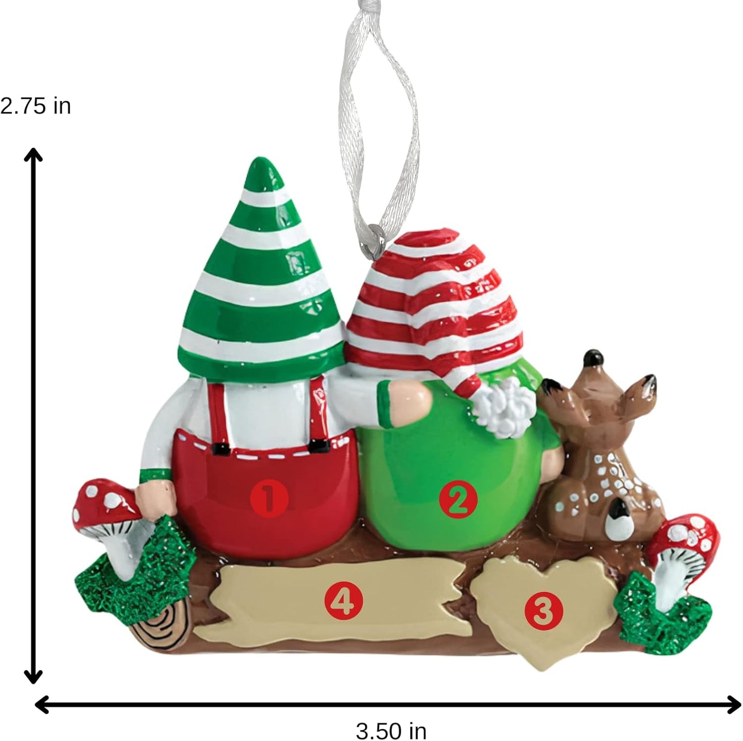 2025 Family Christmas Ornament – Personalized Ornament for Families – Custom Gnome Family Ornament – Holiday Tree Decoration Keepsake Gift (Family 2)