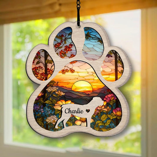 IZI POD Personalized Boerboel Suncatcher Dog Memorial Gifts, Custom Boerboel Ornament Christmas Tree, Pet Remembrance Gift, Loss of Dog Sympathy Gift, Pets Memorial Ornament, Pet Loss Suncatcher