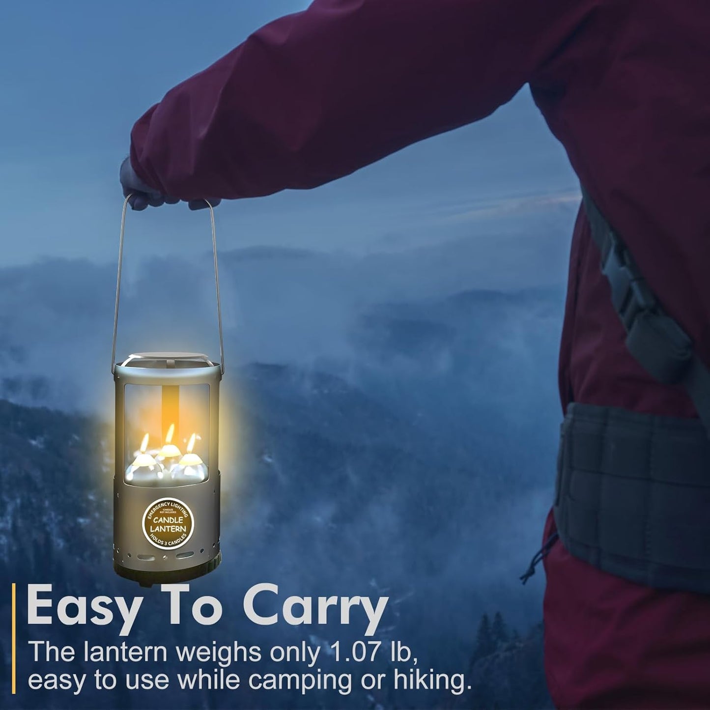 Candle Lantern, Camping Gear for Campers Use, Without Candles