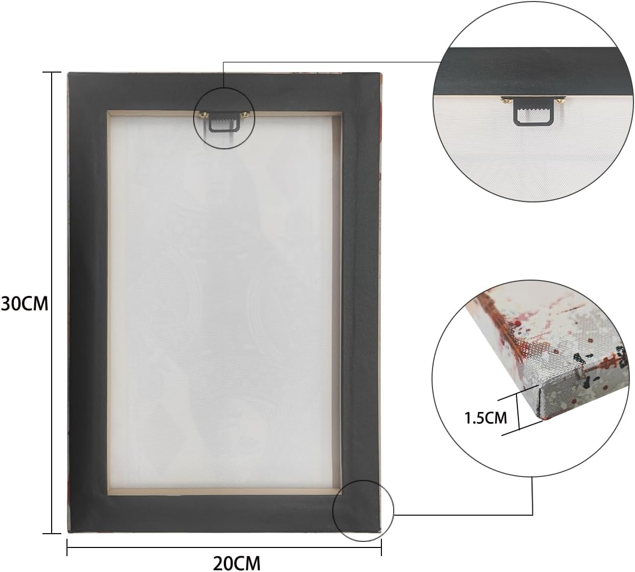 TREEPERI Poker Canvas Wall Art Print Queen of Diamonds Game Room Wall Art Print Wall Decor Prints Poster With Framed Wooden Frame