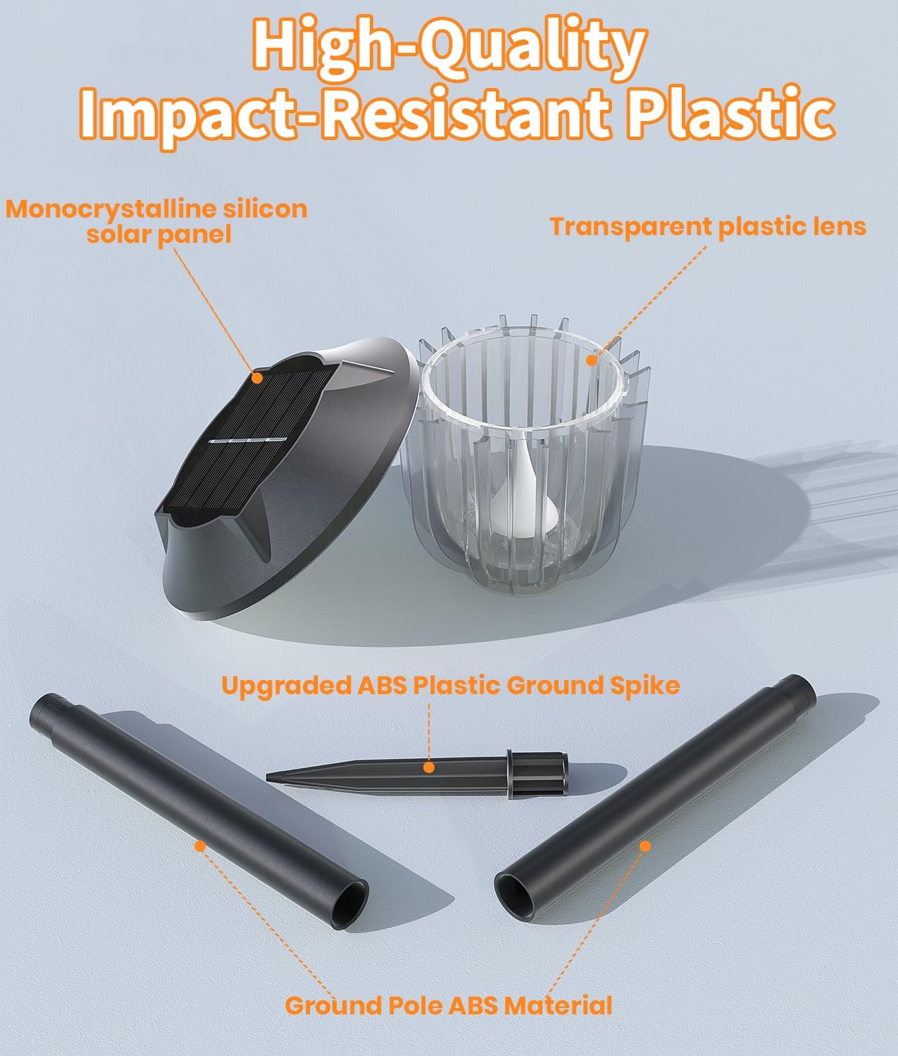 Solar Outdoor Lights,3 Pack LED Lights Outdoor Waterproof, Maintain 10 Hours of Lighting for Your Garden, Landscape, Path, Yard, Patio, Driveway(Cold)