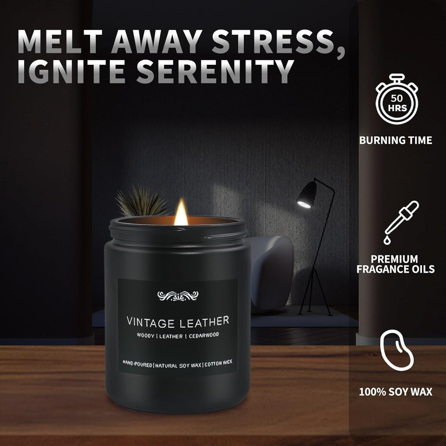 JXDLSQ 6 Pack Candles for Home Scented Aromatherapy Candles Gifts Set for Men, Men Candle Set, 42 oz 300 Hour Long Lasting Candles, Gifts for Mens, Birthday, Anniversary Present