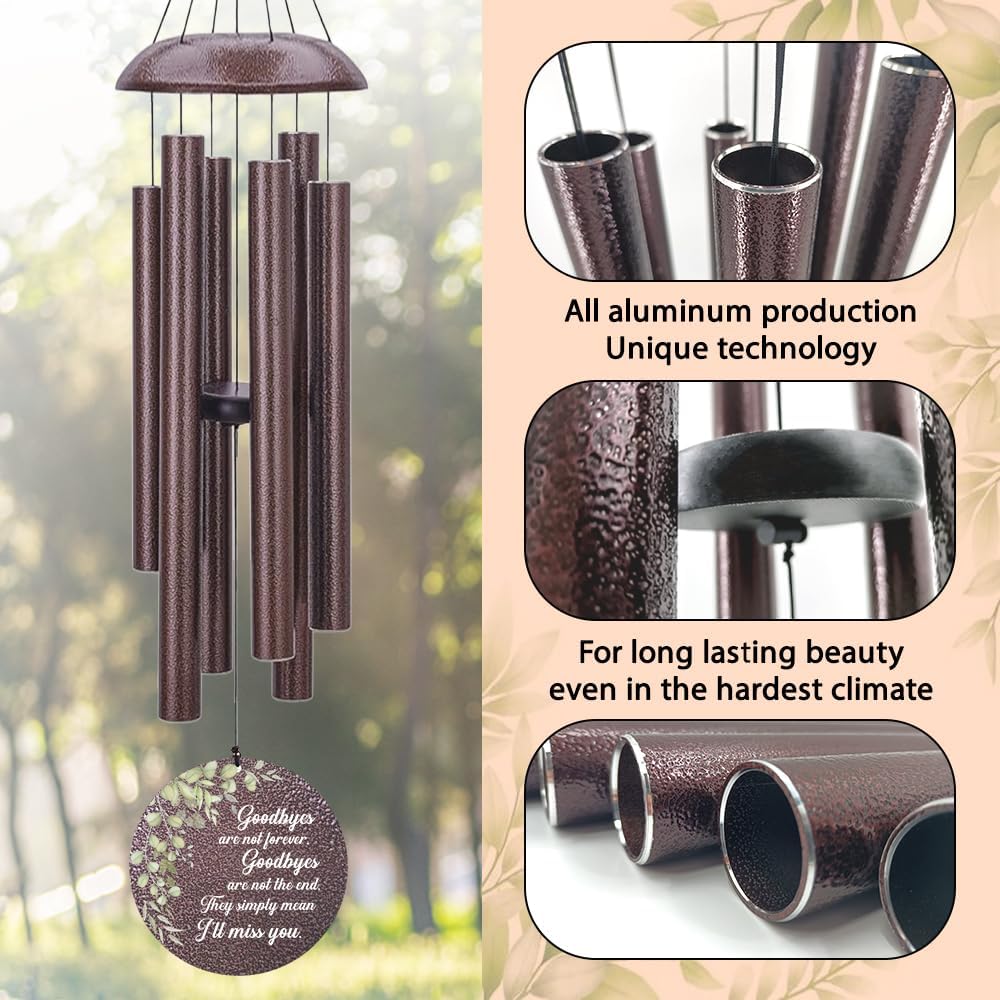 Personalized Memorial Wind Chimes, Customized Wind Chime Outdoor, Custom Wind Chimes in Loving Memory, Sympathy Gift After The Loss of Mom Dad, or Loved One