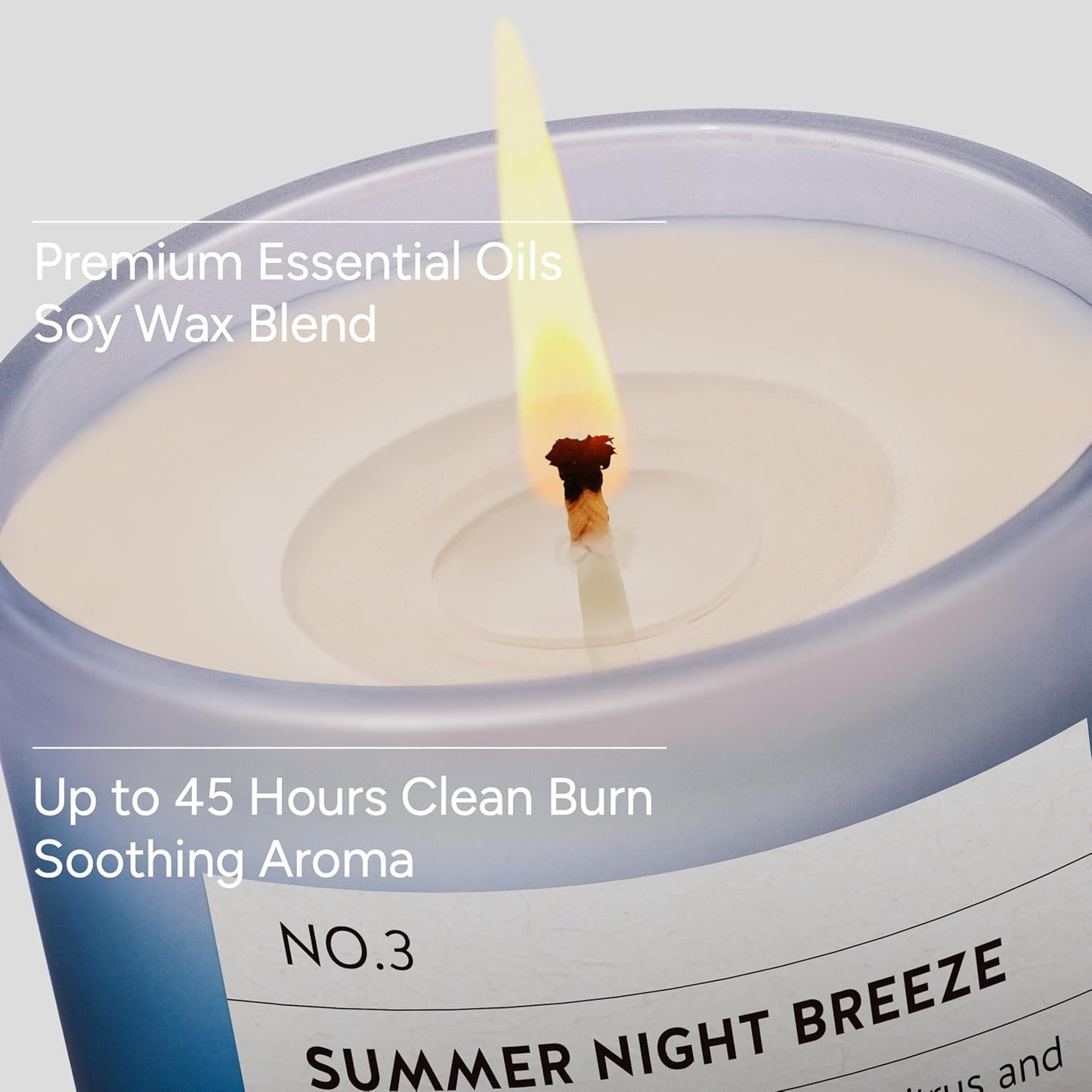 Summer Night Breeze Scented Candle, 11oz Aromatherapy Soy Wax Candles for Home Scented, Long Lasting, Fruits, Flower, Wood Scent Gift for Men, Women, Friends, Relaxation & Stress Relief