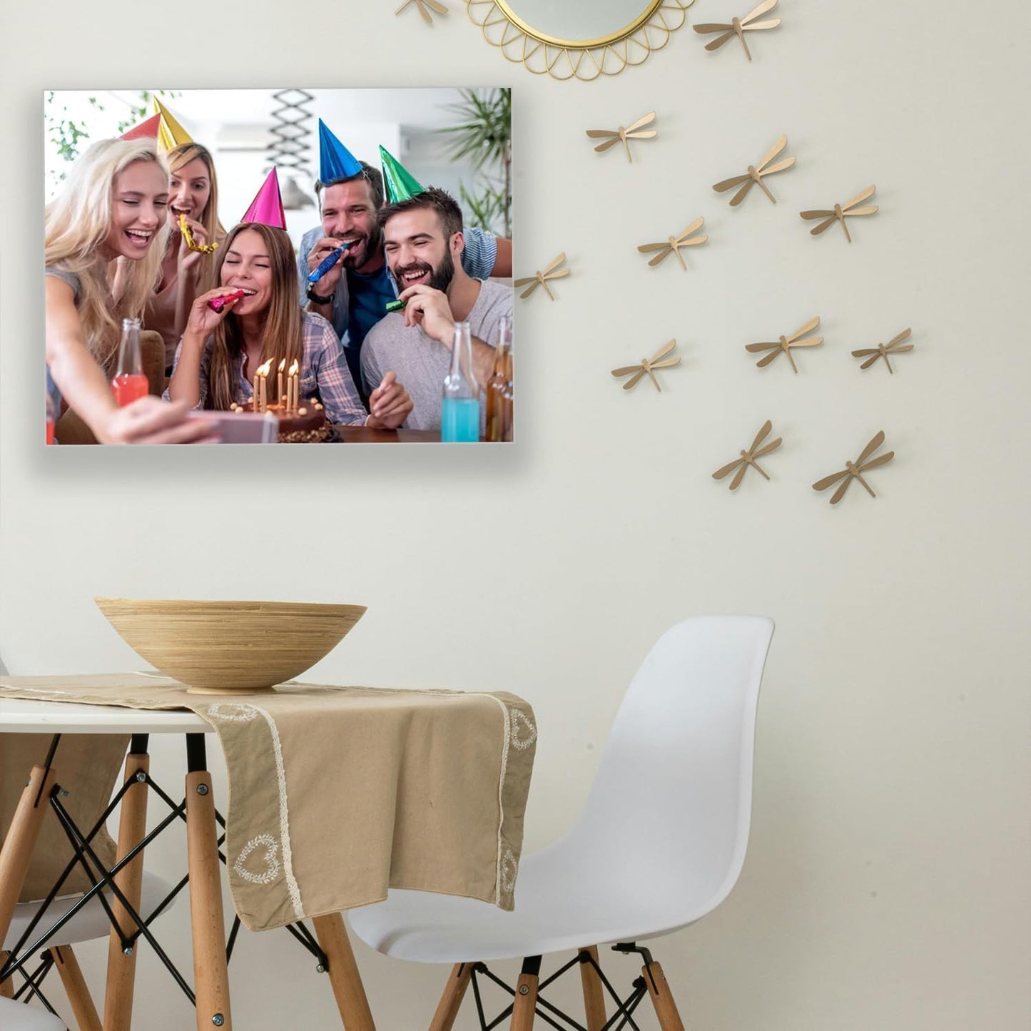 Custom Framed Canvas Prints With Your Photos-Personalized Picture To Canvas Wall Art ，Home Decoration Gifts Holiday Gifts