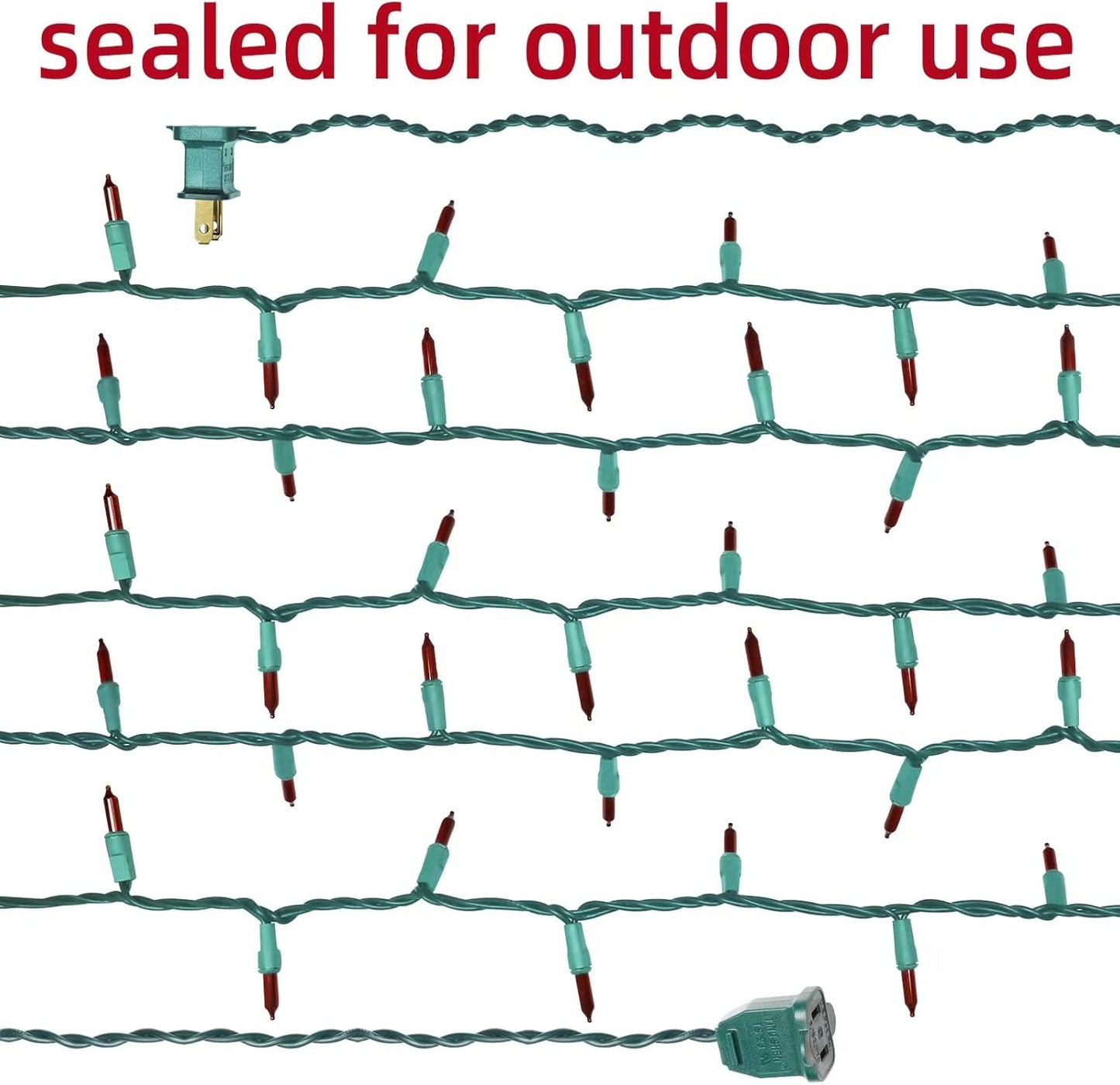 Green Wire,Red,Incandescent Bulb 100 Mini String Lights for Indoor Christmas Tree Garland Birthday Wedding Party Festival Decoration