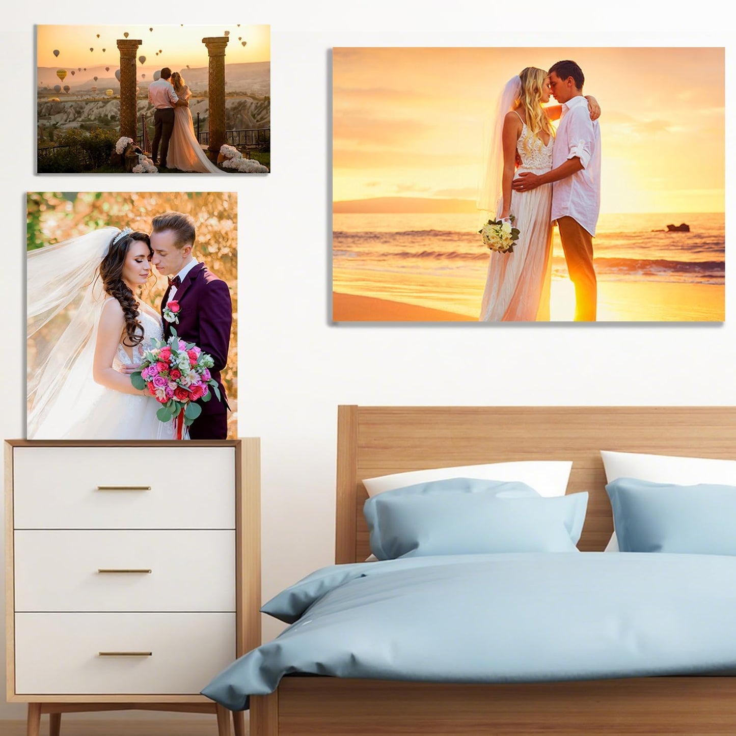 YUNART Ship Next Day - Custom Canvas Prints with Your Photos, Personalized Canvas with Pictures Print for Wall Art Bedroom, Customized Photo Gifts for Couple Men Women Mom Baby Dog Family - 24"x36"