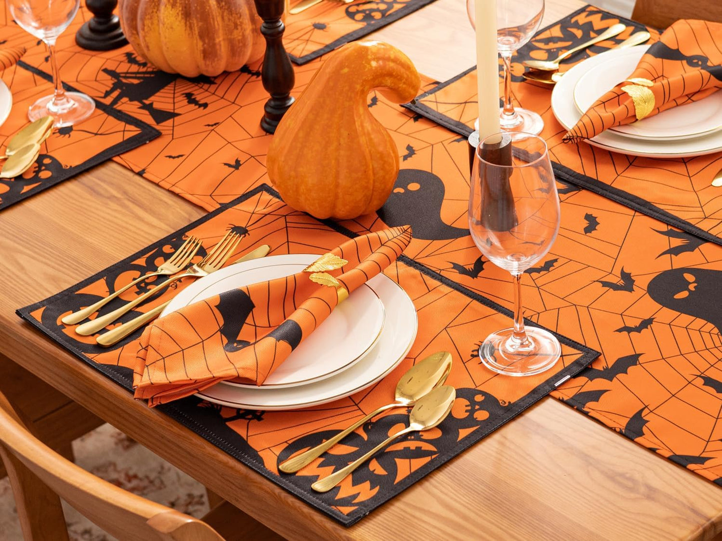 YiHomer Halloween Silhouettes Tabletop for Halloween Decorations, Dinner Parties and Scary Movie Nights, Horror Night, Table Runner, 14 x 72