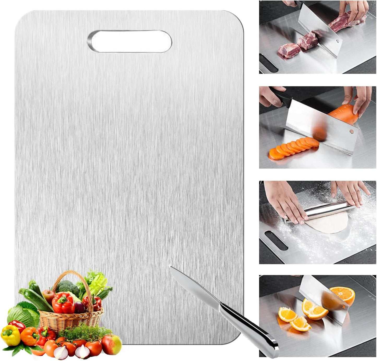 Titanium Cutting Board - 1 pack Titanium Cutting Boards for Kitchen,Double Sided Titanium Cutting Mat（11.81 * 7.67in）