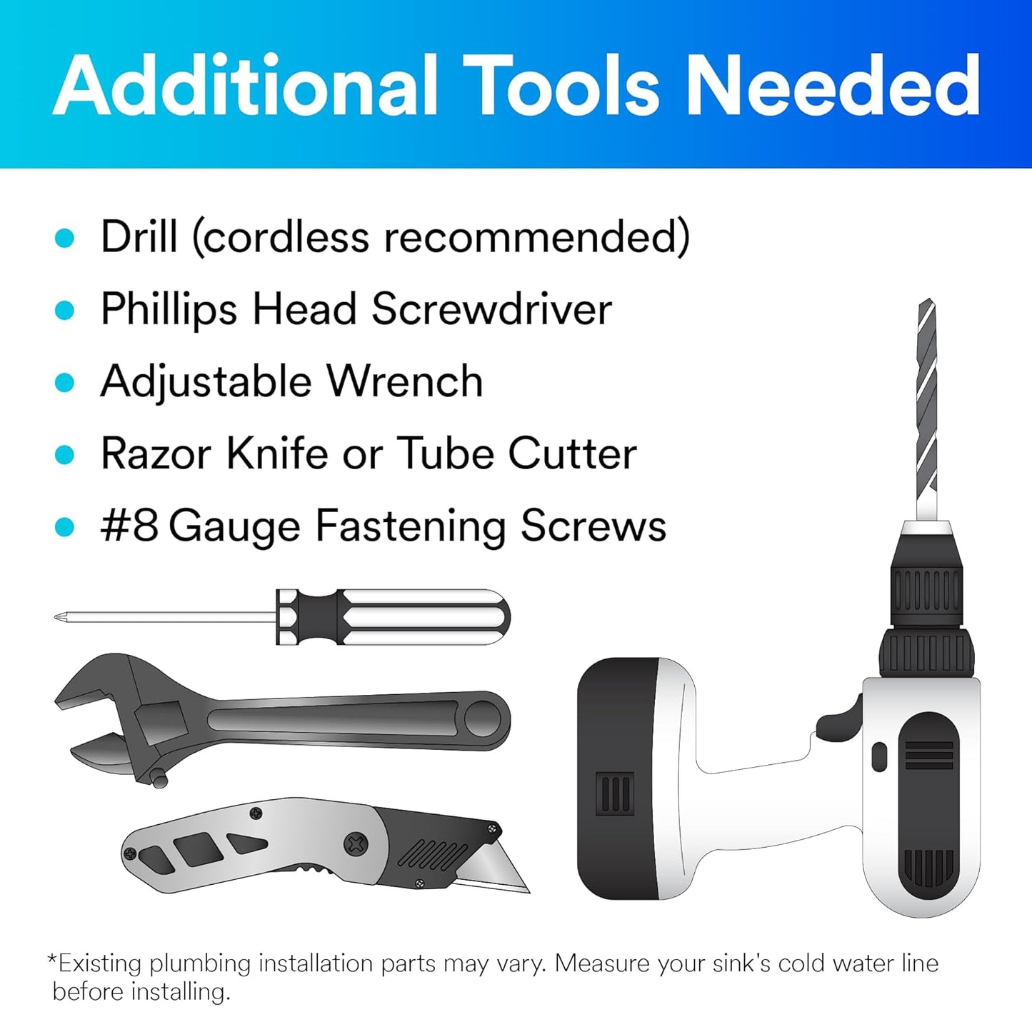 Aqua-Pure DW301 Under Sink Water Filter System, Removes Lead, VOC's, Microplastics, Cysts, Bad Taste and Odor, Asbestos, MTBE and TTHM Reduction