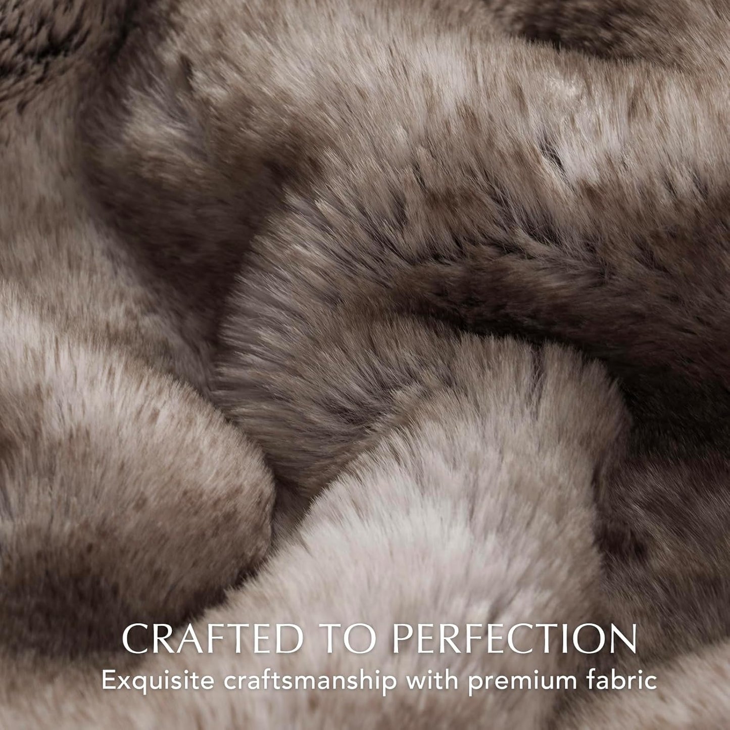 Ultra Soft Luxury Fluffy Mink Faux Fur Throw Blanket, Thick Warm Fall Winter Blankets for Bed, Couch, Cozy Plush Reversible Blanket for Chair, Sofa (Ombré Hazel Brown, 60"x80")