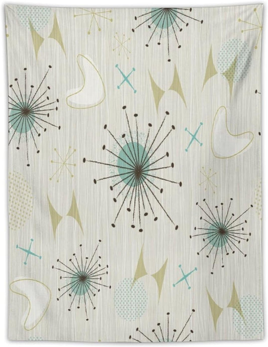 ICMOLYYENLO Boho Medieval Cat Tapestry, Abstract Atomic Starburst Geometric Aesthetic Art Wall Hanging For Bedroom Living Room Dormitory 40x60 Inches