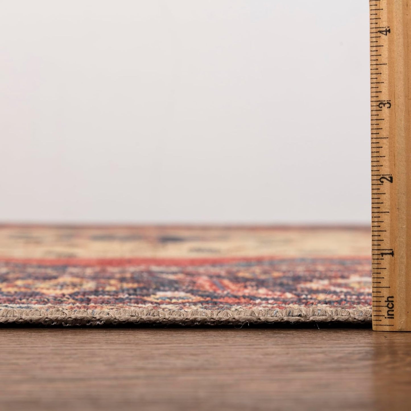 Keen Home Design 2x10 Rug - Machine Washable Runner with Non-Slip Backing, Ideal for Hallway, Entryway, Kitchen, Laundry Room - Vintage, Easy Clean, Durable, Low Pile Rug - (2'6" x 10')